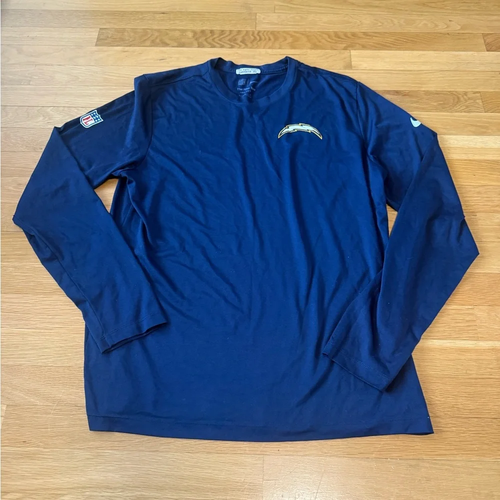 Men's Nike Navy Los Angeles Chargers Legend Logo Dri-FIT Long Sleeve T-Shirt  L - Picture 6 of 8